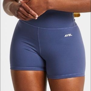 AYBL Athletic Booty Shorts in Blue (brand is like gymshark)